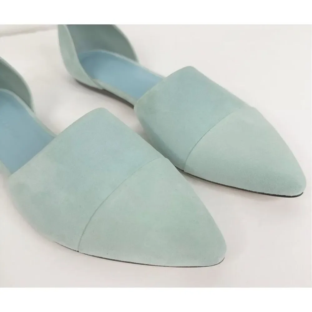 Jenni Kayne, D'Orsay suede Flat in sky, Sz 37 $495